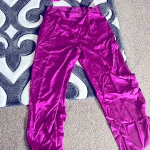 Two piece silk pants outfit